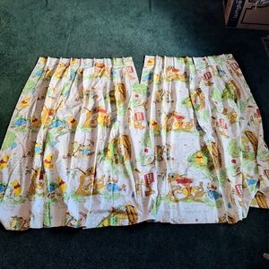 Walt Disney Productions Sears "Perma-Prest Winnie the Pooh" Pinch Pleat Curtains